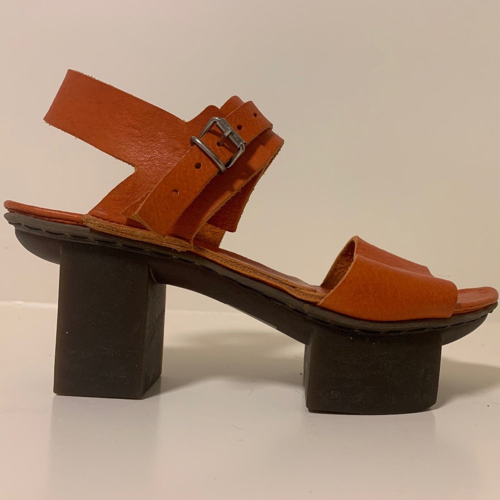 Japanese Leather Platform Sandals size 7